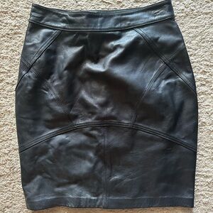 Alexander Wang Black Leather Panel Skirt